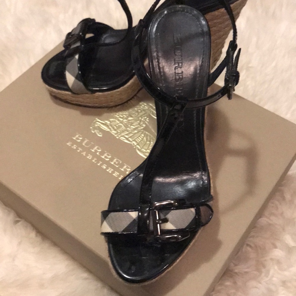 Burberry platform wedge